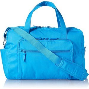 Women's Cotton Weekender Removable Adjustable Strap Travel Bag with 1 Zip Pocket